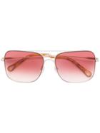 Chloé Eyewear Square Frame Sunglasses - Metallic