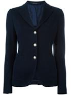 Tagliatore Fitted Blazer, Women's, Size: 44, Blue, Cupro/cotton
