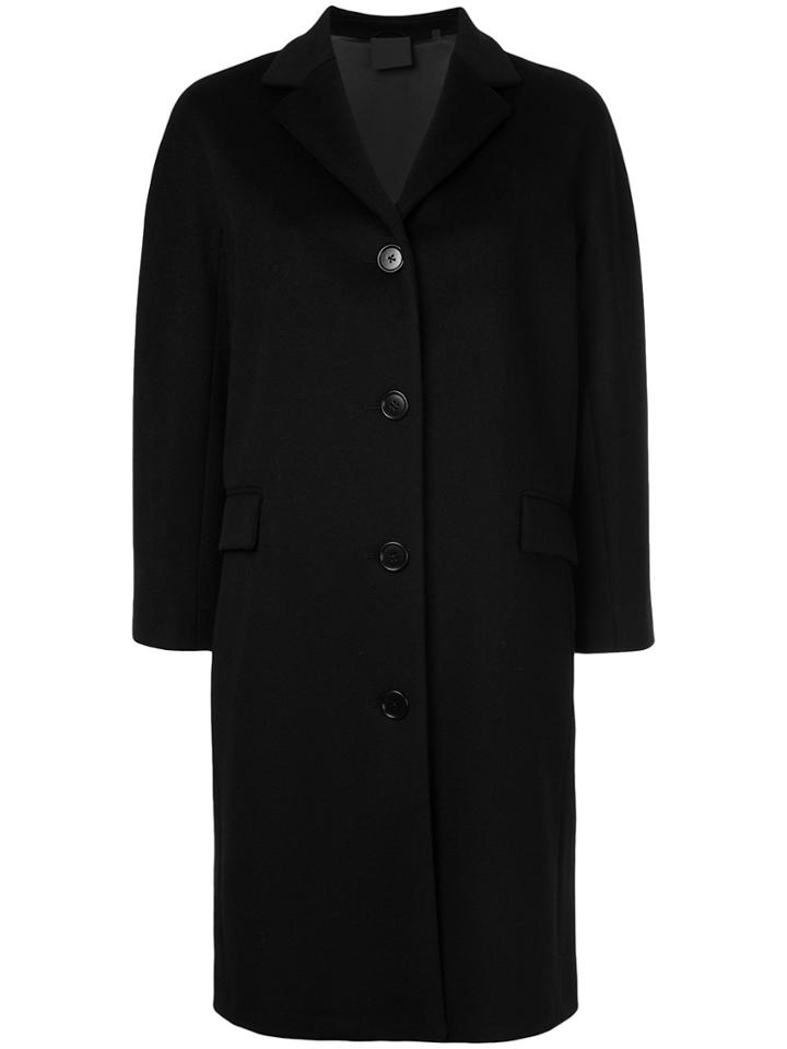 Aspesi Oversized Single Breasted Coat - Black