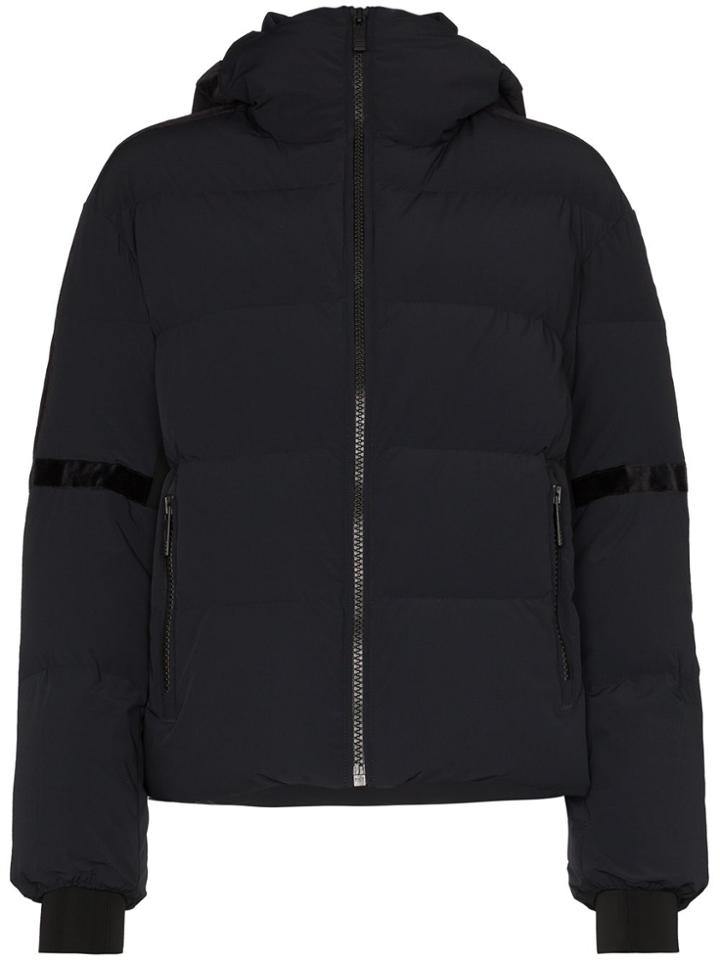 Fusalp Bars Logo Patch Puffer Jacket - Black