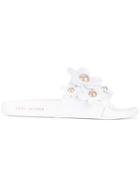 Marc Jacobs Floral Slider Sandals - White