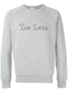 Saint Laurent Too Late Sweatshirt, Men's, Size: Xl, Grey, Cotton/polyester/metallic Fibre