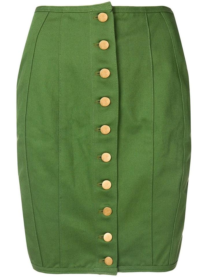 Jean Paul Gaultier Pre-owned Lace-up Detailing Pencil Skirt - Green