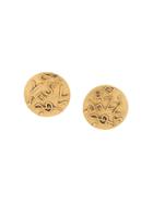Yves Saint Laurent Vintage 1980's Jazz Oversized Earrings - Gold