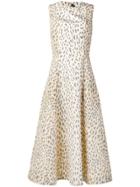 Calvin Klein 205w39nyc Leopard Print Flared Dress - Neutrals