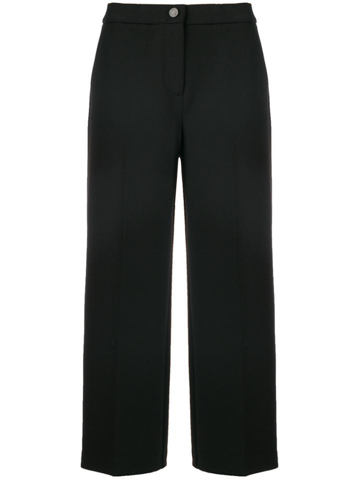 Blugirl Cropped Wide-legged Trousers - Black