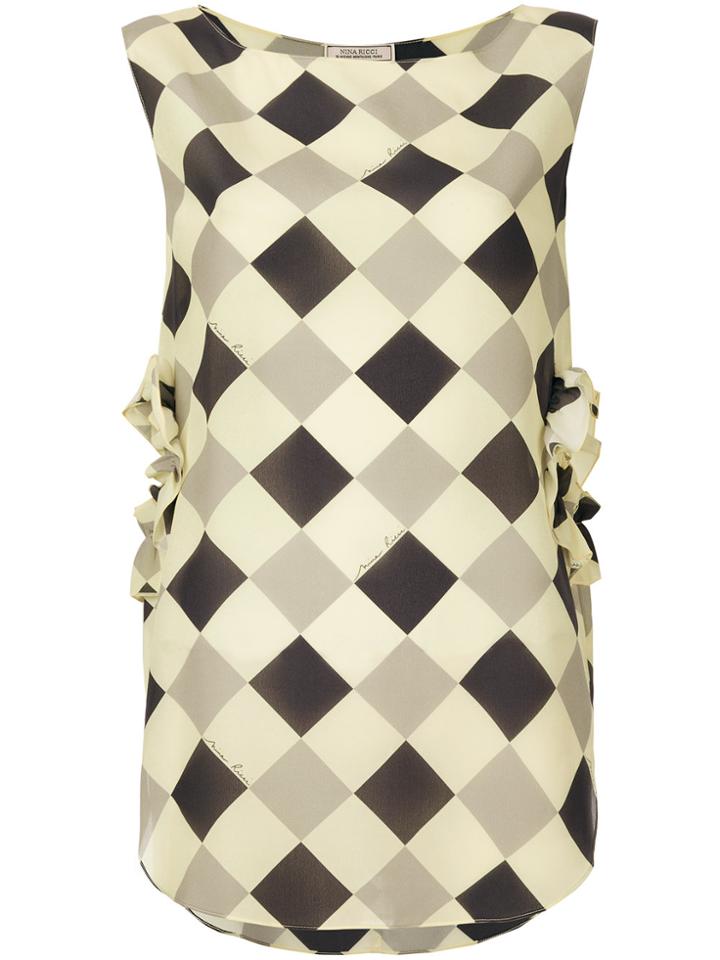 Nina Ricci Diamond Pattern Tank Top - Yellow & Orange