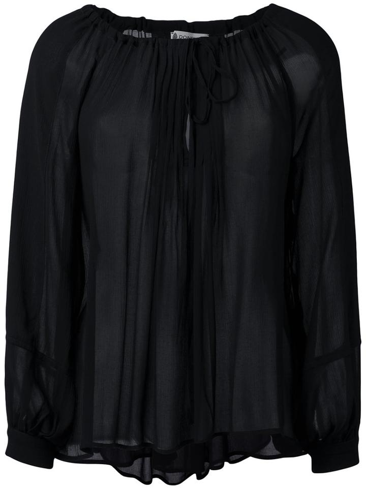 Dondup - Sannia Long Sleeve Blouse - Women - Viscose - 40, Blue, Viscose