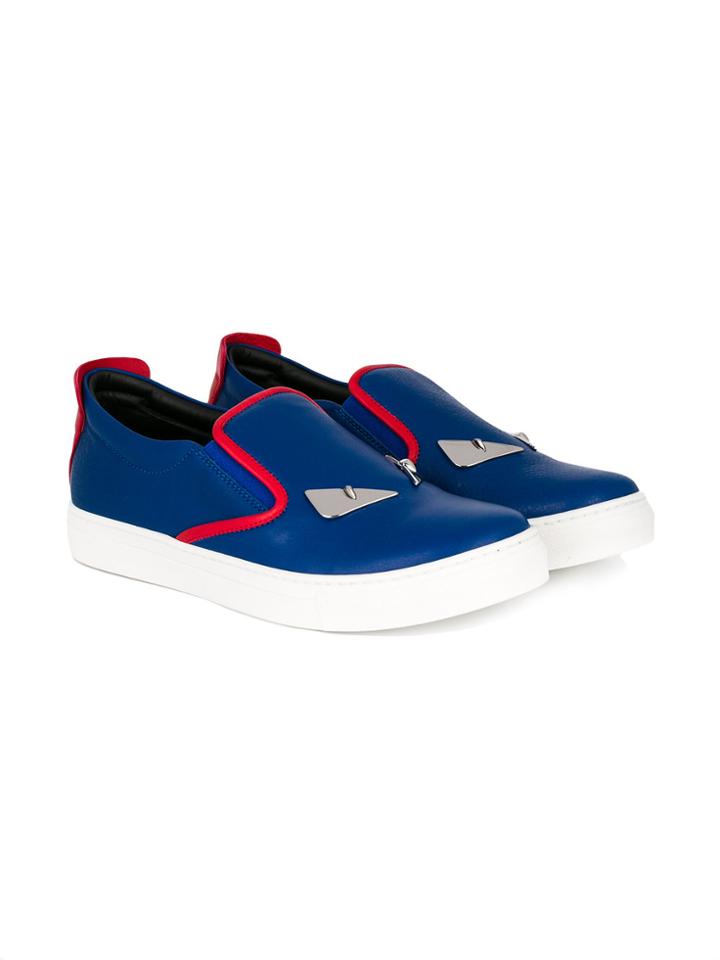 Fendi Kids Monster Sneakers - Blue