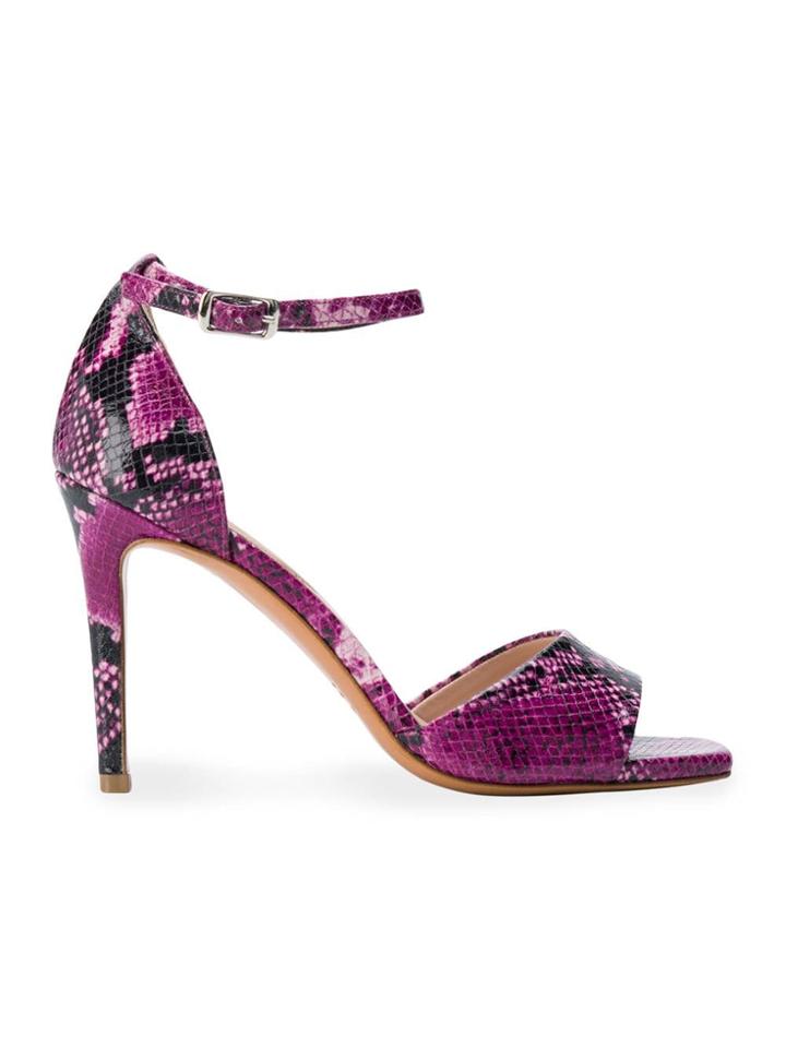 Albano Snakeskin Print Sandals - Pink