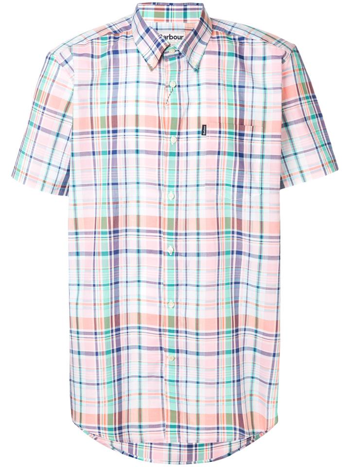 Barbour Plaid Short Sleeved Shirt - Pink & Purple