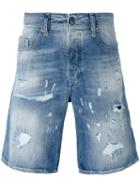 Diesel - Distressed Denim Shorts - Men - Cotton - L, Blue, Cotton