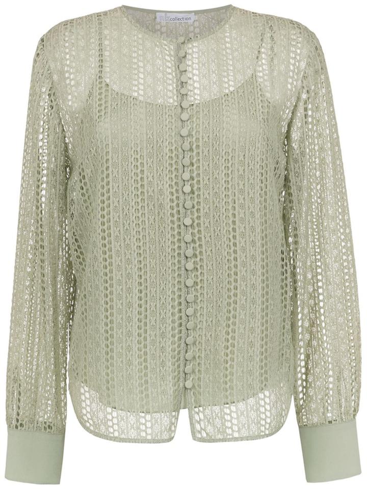Nk Silk Layered Shirt - Green