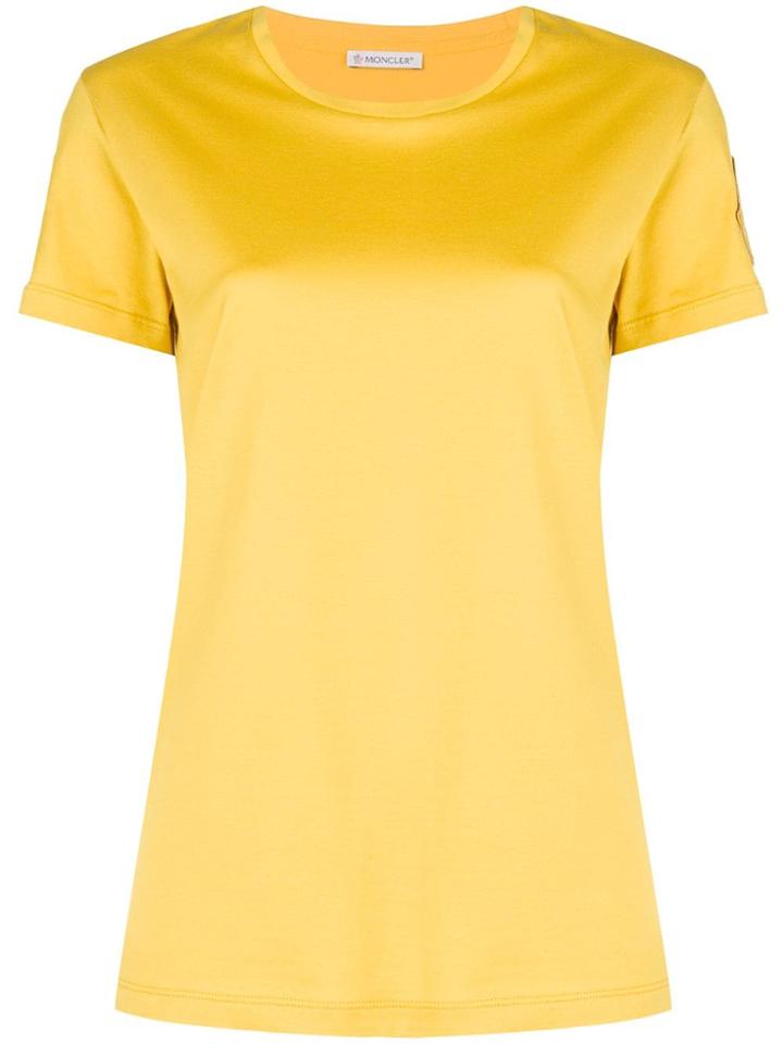 Moncler Logo Patch T-shirt - Yellow & Orange