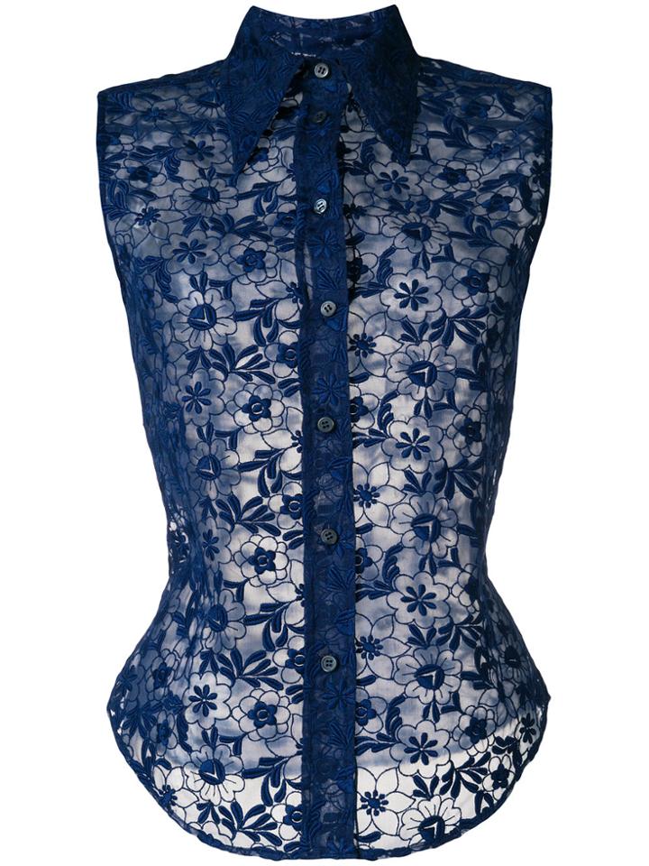 Miu Miu Logo Intarsia Jumper - Blue