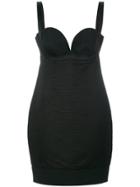Versace Vintage Ribbed Cocktail Dress - Black