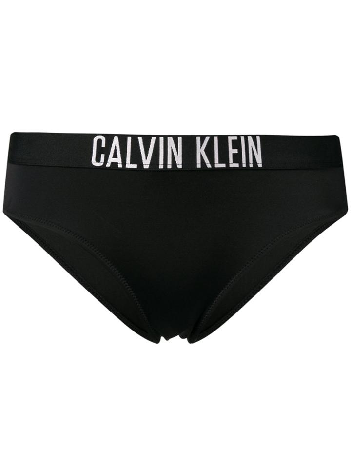 Calvin Klein Underwear Logo Bikini Bottoms - Black