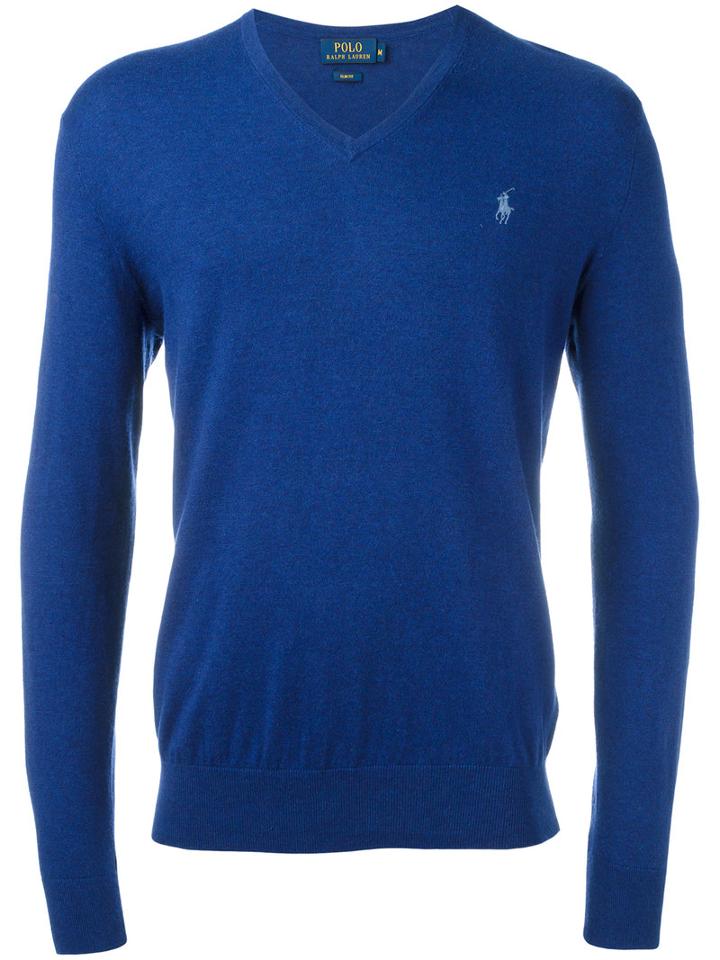 Polo Ralph Lauren Embroidered Logo Jumper, Men's, Size: Xxl, Blue, Cotton/cashmere