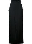 Rito Straight Midi Skirt, Women's, Size: 36, Black, Silk/polyurethane