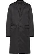 Prada Single-breasted Mid-length Coat - Black