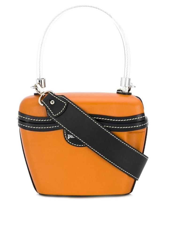 Palm Angels Logo Print Structured Bag - Brown