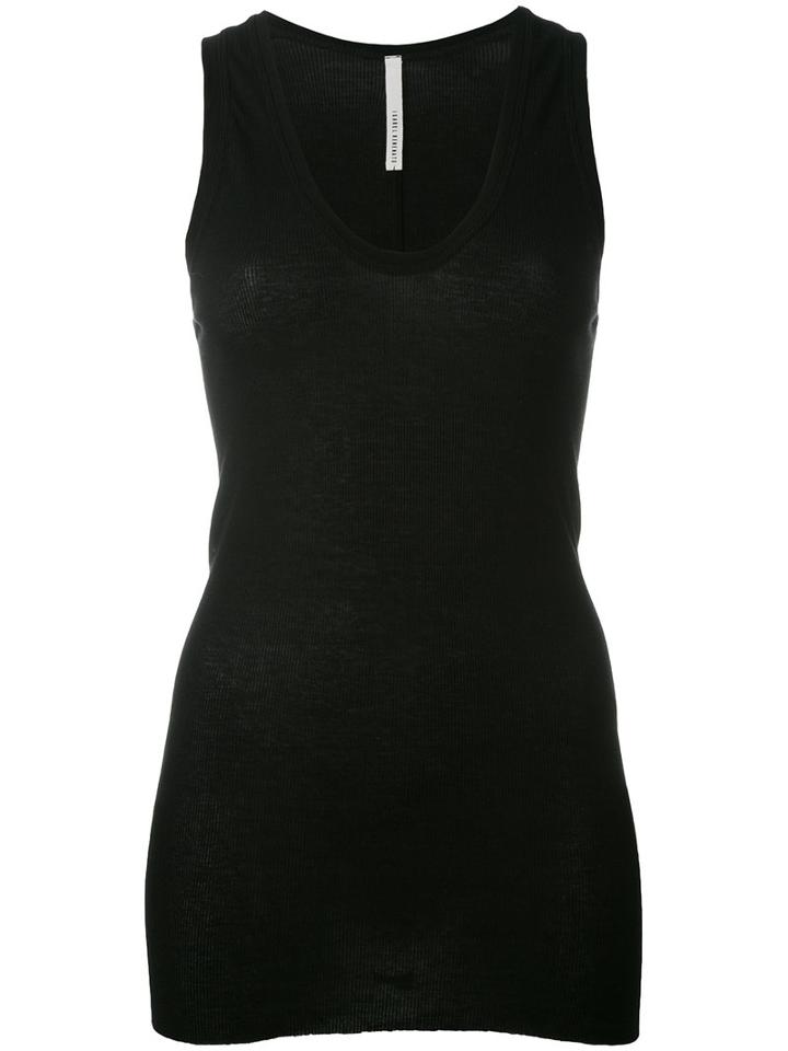 Isabel Benenato Plain Tank Top, Women's, Size: 44, Black, Cotton/modal