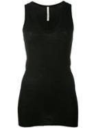 Isabel Benenato Plain Tank Top, Women's, Size: 44, Black, Cotton/modal