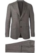 Lardini Tailored Suit, Men's, Size: 50, Brown, Silk/cotton/linen/flax/wool