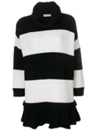 Valentino Striped Knit Dress - White