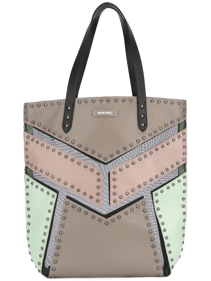 Diesel Studded Tote, Women's, Leather/nylon/metal