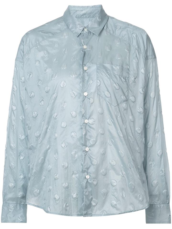 Julien David Woven Spotted Blouse - Blue