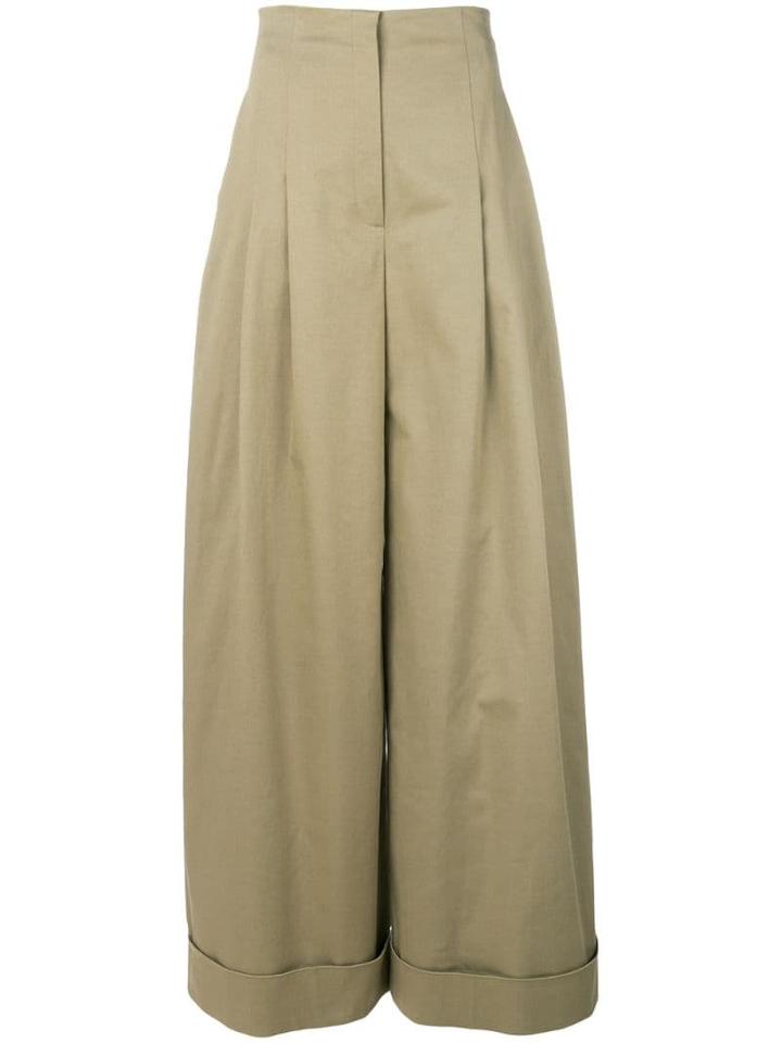 Alberta Ferretti Palazzo Trousers - Neutrals