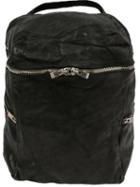 Guidi Double Zip Backpack, Black, Horse Leather