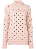 Giamba Polka Dot Jumper, Women's, Size: 38, Pink/purple, Angora/polyamide/virgin Wool