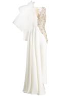 Loulou Two Tone Tulle Sequinned Jumpsuit - White
