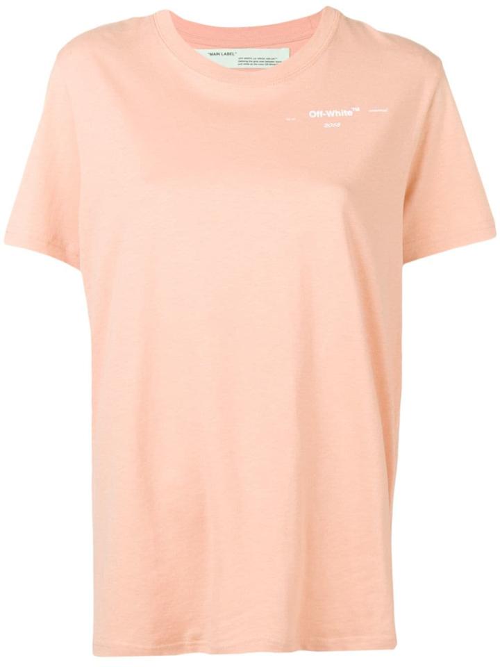 Off-white Rear Floral Detail T-shirt - Neutrals