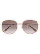 Dior Eyewear Ddbyb Oversized-frame Sunglasses - Gold