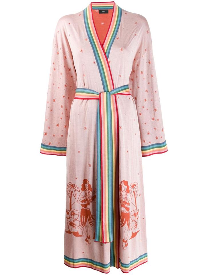 Alanui Hawaiian Map Silk Cardigan - Orange