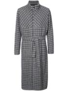 Stephan Schneider Checked Belted Trench Coat - Grey
