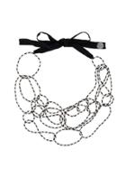 Maria Calderara Beaded Chain Necklace - Black