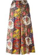 Alberto Biani Patchwork Floral Print Palazzo Pants