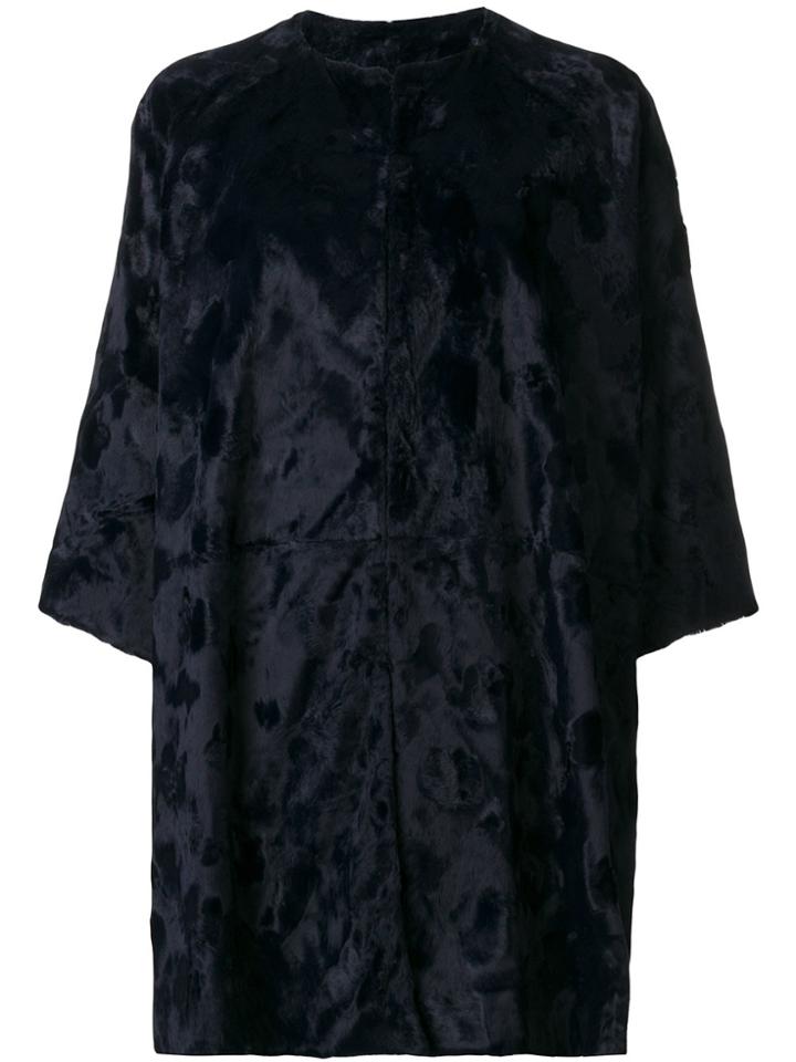 Gianluca Capannolo Cropped Sleeves Coat - Pink & Purple