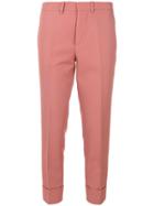 Marni High Waist Cropped Trousers - Pink & Purple