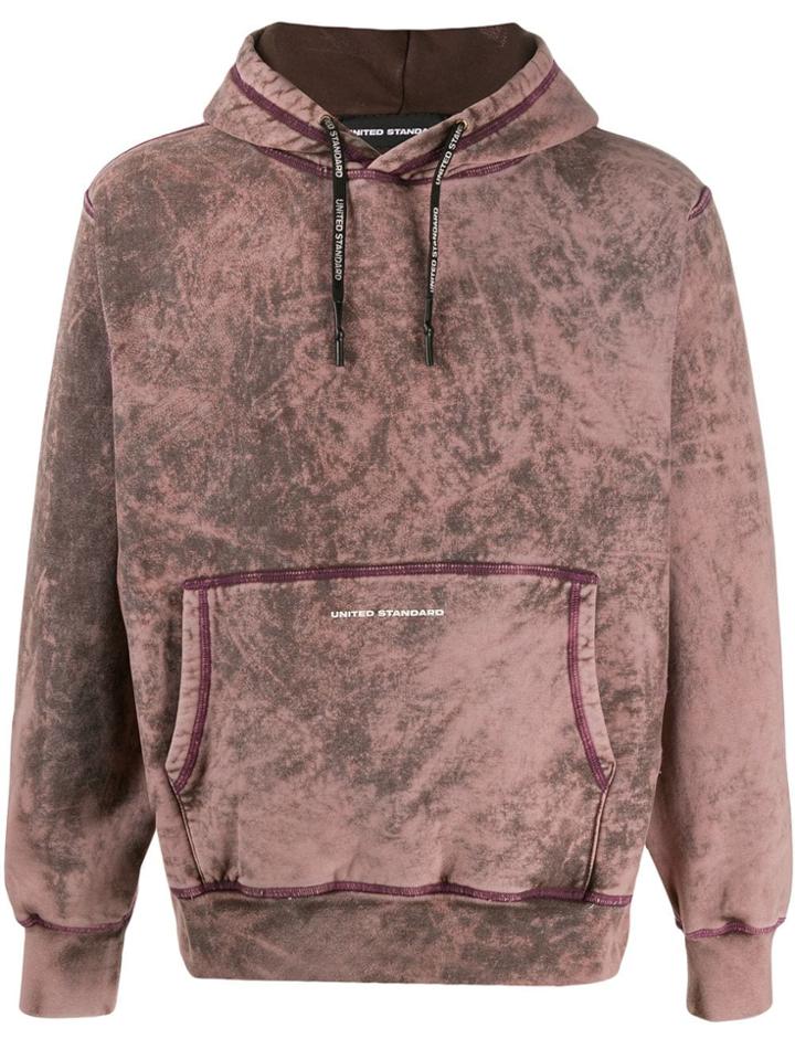 United Standard Drawstring Tie-dye Hoodie - Brown