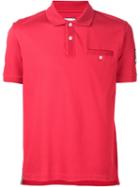 Moncler Gamme Bleu Chest Pocket Polo Shirt, Men's, Size: Large, Red, Cotton