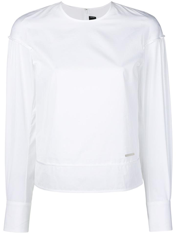 Dsquared2 Long-sleeved Fitted Top - White