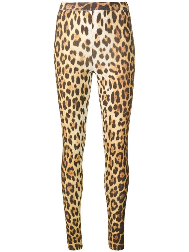 Moschino Leopard Print Leggings - Neutrals