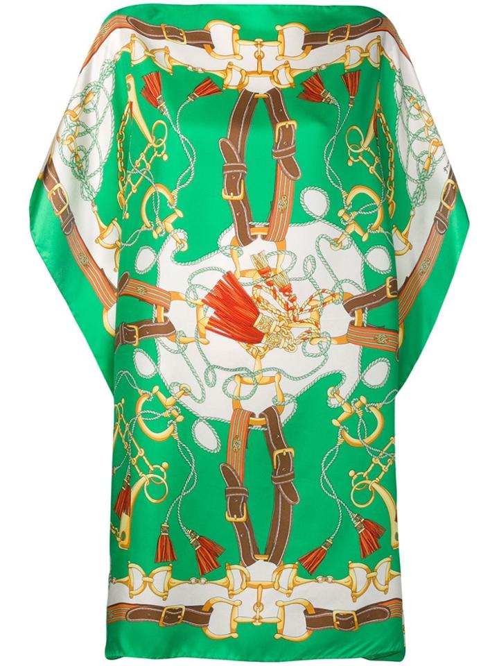P.a.r.o.s.h. Saucy Printed Silk Dress - Green