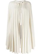 Loewe Knitted Pleated Cape - White