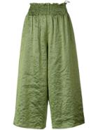 Forte Forte Gathered Waist Culottes - Green